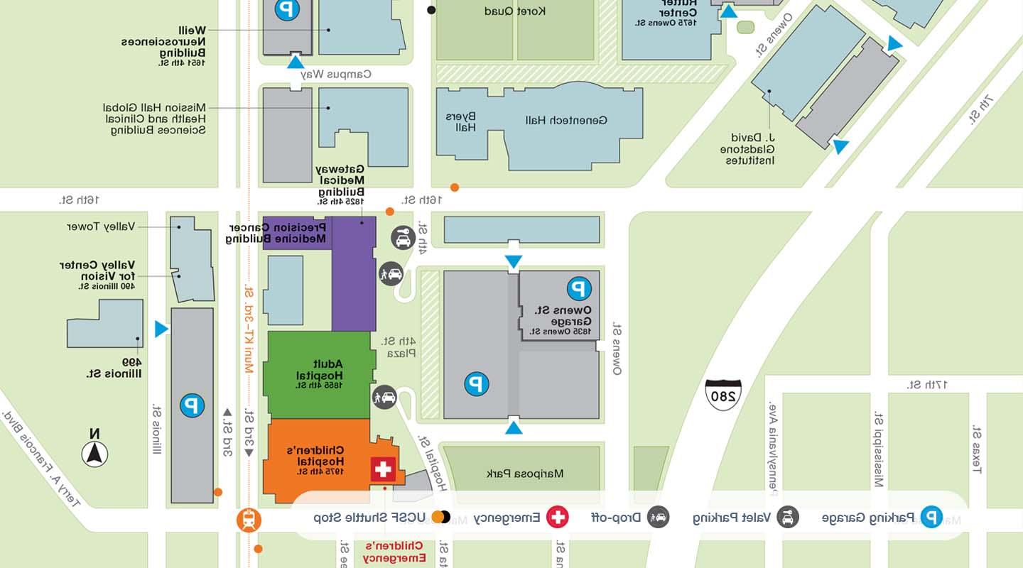 Mission Bay campus map