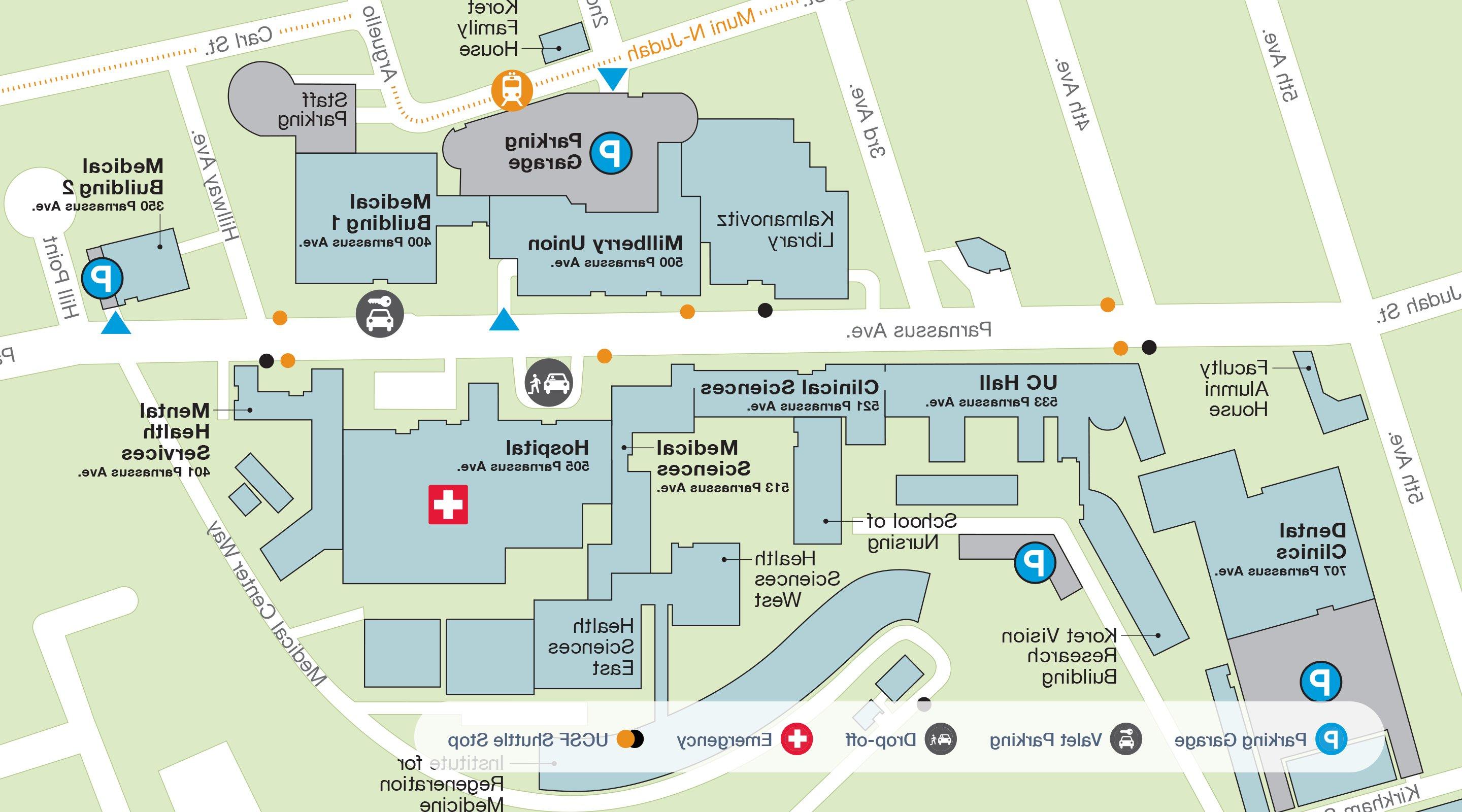 Parnassus campus map